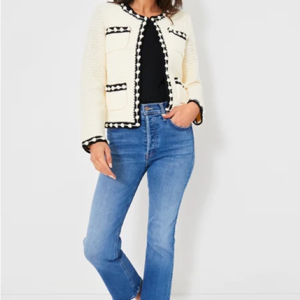 Hunter Bell Cream and Black Russell Sweater